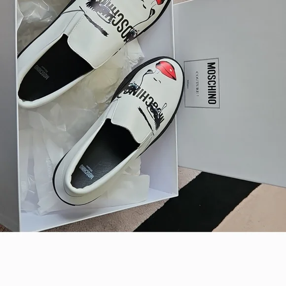 Moschino Shoes Slip On Sz 36 Us 6 Unique Crying Couture Jerry Scott N/box Women - Picture 3 of 6